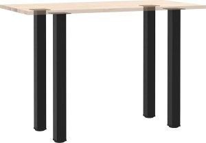 vidaXL Nogi do stolika kawowego, 4 szt., czarne, 100-102 cm, stal 8