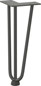 vidaXL Nogi do stołu Hairpin, 4 szt., antracyt, 30 cm, lita stal 4