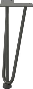 vidaXL Nogi do stołu Hairpin, 4 szt., antracyt, 30 cm, lita stal 5