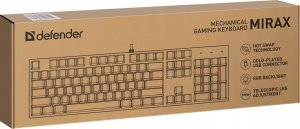 Klawiatura Defender Klawiatura przewodowa Defender MIRAX GK-352 MECHANICZNA podświetlana gaming RGB outemu blue 12