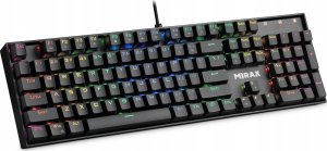 Klawiatura Defender Klawiatura przewodowa Defender MIRAX GK-352 MECHANICZNA podświetlana gaming RGB outemu blue 4