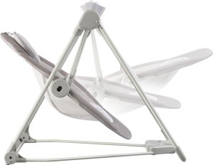 Tectake Huśtawka dziecięca Dogs, składana, 5 poziomów prędkości, timer - jasnoszary 4