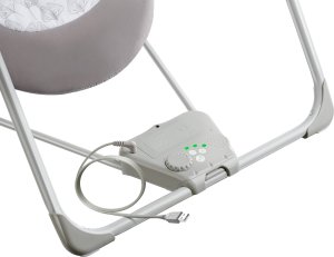 Tectake Huśtawka dziecięca Dogs, składana, 5 poziomów prędkości, timer - jasnoszary 7