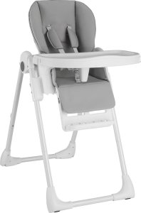 Tectake Krzesełko do karmienia Sophia, składane, regulowane, 5-punktowy pas - biały 2