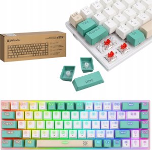 Klawiatura Defender Klawiatura przewodowa Defender VEXX GK-084 MECHANICZNA podświetlana gaming outemu red 1