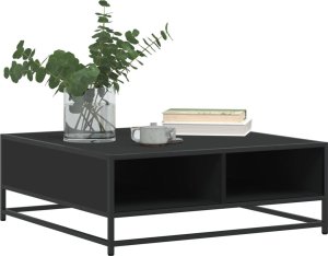 vidaXL vidaXL Stolik kawowy, czarny, 80x80x30 cm, materiał drewnopochodny 4