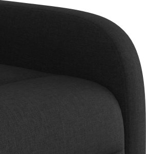 vidaXL vidaXL Rozkładany fotel masujący, czarny, obity tkaniną 9