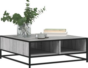 vidaXL Stolik kawowy, szary dąb sonoma, 80x80x30 cm 4