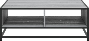 vidaXL Stolik kawowy, szary dąb sonoma, 80x80x30 cm 5