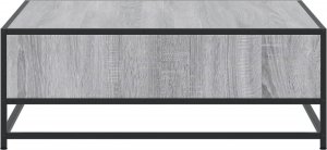 vidaXL Stolik kawowy, szary dąb sonoma, 80x80x30 cm 6