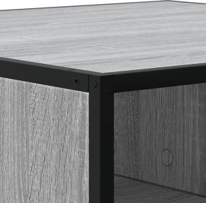 vidaXL Stolik kawowy, szary dąb sonoma, 80x80x30 cm 8