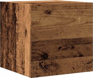 vidaXL Wisząca szafka telewizyjna, stare drewno, 30,5x30x30 cm 2