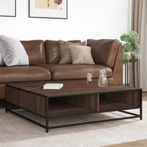 vidaXL vidaXL Stolik kawowy, brązowy dąb, 100x100x30 cm 3