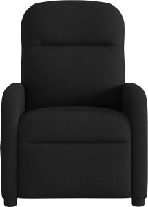 vidaXL vidaXL Rozkładany fotel masujący, elektryczny, czarny, tkanina 5