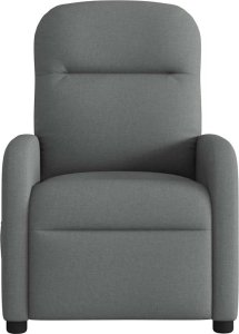 vidaXL vidaXL Rozkładany fotel masujący, ciemnoszary, obity tkaniną 3