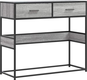 vidaXL vidaXL Stolik konsolowy, szary dąb sonoma, 90x35x80 cm 2
