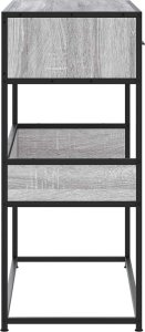 vidaXL vidaXL Stolik konsolowy, szary dąb sonoma, 90x35x80 cm 5