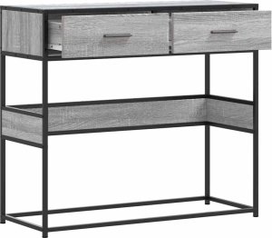 vidaXL vidaXL Stolik konsolowy, szary dąb sonoma, 90x35x80 cm 7