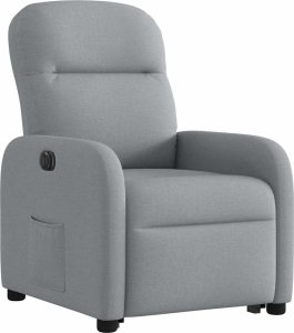 vidaXL vidaXL Podnoszony fotel masujący, elektryczny, rozkładany, jasnoszary 4