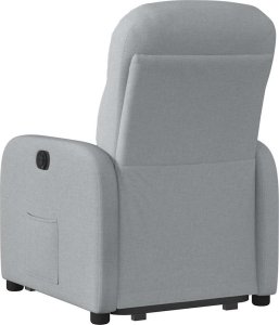 vidaXL vidaXL Podnoszony fotel masujący, elektryczny, rozkładany, jasnoszary 7