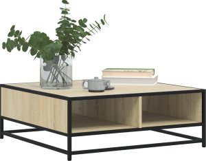 vidaXL vidaXL Stolik kawowy, dąb sonoma, 80x80x30 cm, materiał drewnopochodny 4