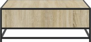 vidaXL vidaXL Stolik kawowy, dąb sonoma, 80x80x30 cm, materiał drewnopochodny 6