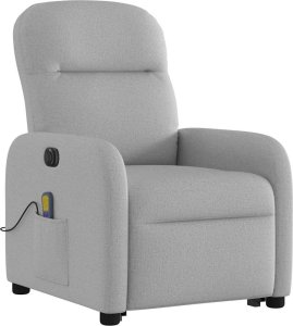 vidaXL vidaXL Podnoszony fotel masujący, elektryczny, rozkładany, szary 4