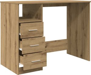 vidaXL vidaXL Biurko, dąb artisan, 102x76x50 cm, materiał drewnopochodny 9