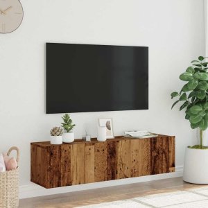vidaXL Ścienna szafka TV, stare drewno, 120x30x30 cm 3
