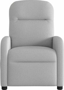 vidaXL vidaXL Rozkładany fotel masujący, szary, obity tkaniną 3