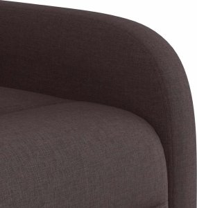 vidaXL vidaXL Rozkładany fotel masujący, ciemnobrązowy, obity tkaniną 9