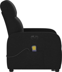 vidaXL vidaXL Podnoszony fotel masujący, elektryczny, rozkładany, czarny 6