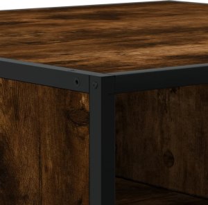 vidaXL vidaXL Stolik kawowy, przydymiony dąb, 80x80x30 cm 8