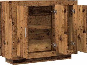 vidaXL vidaXL Komoda, stare drewno, 92x35x75 cm, materiał drewnopochodny 7