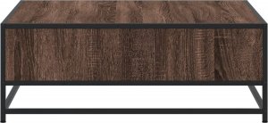 vidaXL vidaXL Stolik kawowy, brązowy dąb 80x80x30 cm, materiał drewnopochodny 6