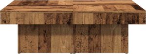 vidaXL vidaXL Stolik kawowy, stare drewno, 90x90x28 cm, płyta wiórowa 4