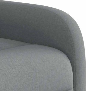 vidaXL vidaXL Rozkładany fotel masujący, jasnoszary, obity tkaniną 9