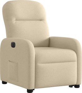 vidaXL vidaXL Podnoszony fotel masujący, elektryczny, rozkładany, kremowy 4