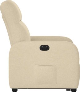 vidaXL vidaXL Podnoszony fotel masujący, elektryczny, rozkładany, kremowy 6