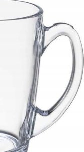 Galicja Szklanka z uchem 330 ml gładka przezroczysta do kawy herbaty 3