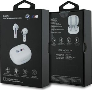 Słuchawki BMW BMW słuchawki Bluetooth BMBEMIATP20LOH    TWS + stacja dokująca biały/white Printed Logos 6