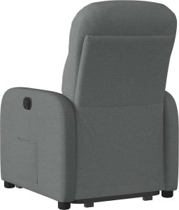 vidaXL vidaXL Podnoszony fotel masujący, elektryczny, rozkładany, ciemnoszary 6