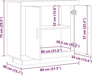 vidaXL vidaXL Komoda, stare drewno, 80x40x75 cm, materiał drewnopochodny 10