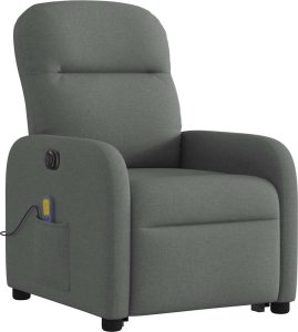 vidaXL vidaXL Podnoszony fotel masujący, elektryczny, rozkładany, ciemnoszary 4