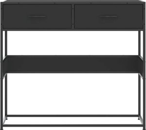 vidaXL Stolik konsolowy, czarny, 90x35x80 cm 4