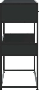 vidaXL Stolik konsolowy, czarny, 90x35x80 cm 5