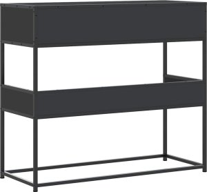 vidaXL Stolik konsolowy, czarny, 90x35x80 cm 6