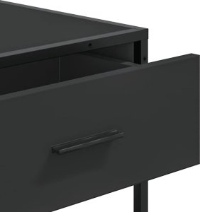 vidaXL Stolik konsolowy, czarny, 90x35x80 cm 8