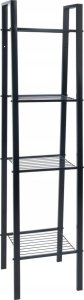 AWD Interior Regał metalowy czarny 148x37,2x34,5cm 4 półki stal malowana 3