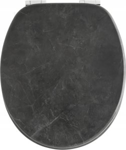 Deska bidetowa AWD Interior Deska sedesowa wolnoopadająca do WC uniwersalna marmur czarny 2